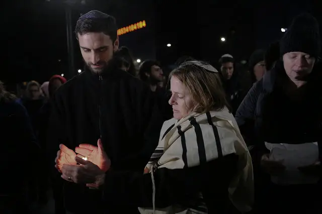 A vigil in Union Square honoring the victims of the Pittsburgh synagogue massacre last year.